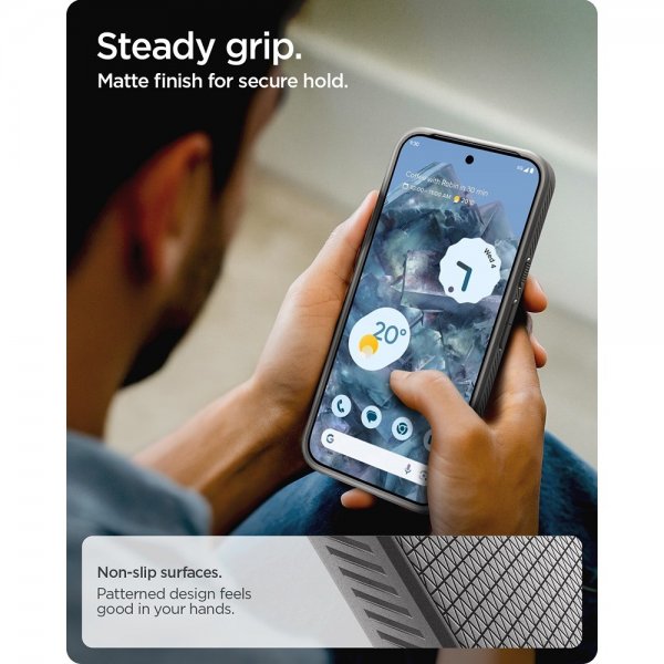 Spigen Google Pixel 10/Pixel 10 Pro Deksel Liquid Air MagFit Marble Gray