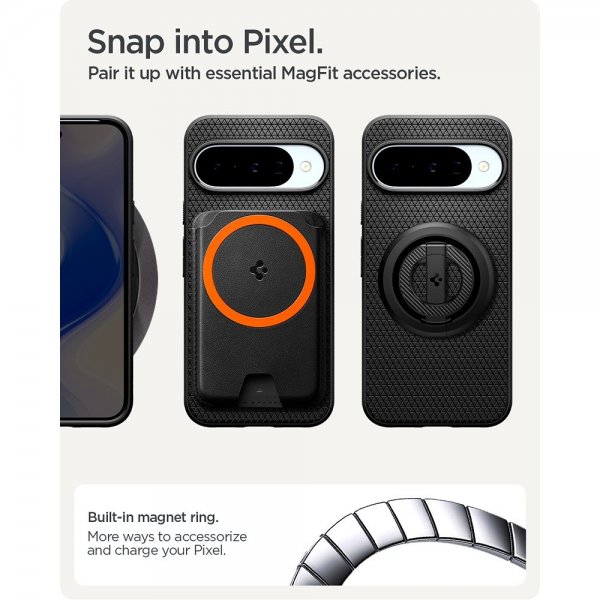 Spigen Google Pixel 10/Pixel 10 Pro Deksel Liquid Air MagFit Matte Black