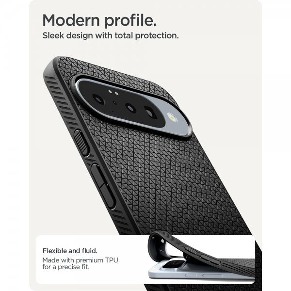 Spigen Google Pixel 10/Pixel 10 Pro Deksel Liquid Air Matte Black