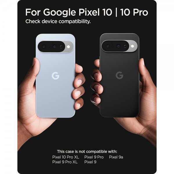 Spigen Google Pixel 10/Pixel 10 Pro Deksel Rugged Armor MagFit Matte Black