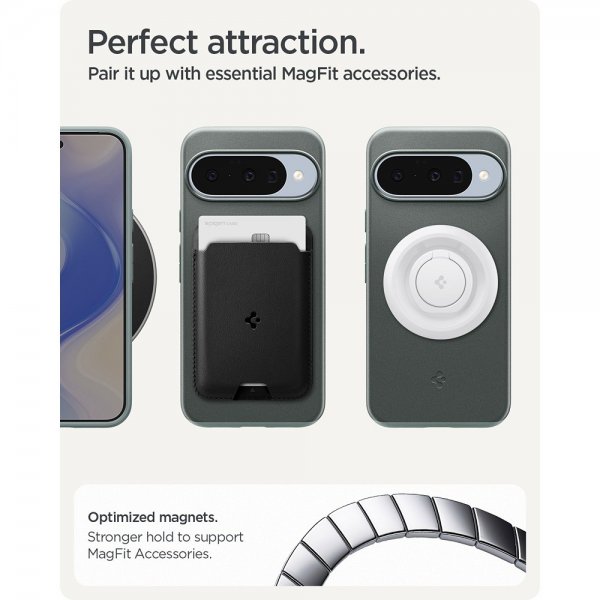 Spigen Google Pixel 10/Pixel 10 Pro Deksel Thin Fit MagFit Sage Green