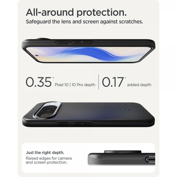 Spigen Google Pixel 10/Pixel 10 Pro Deksel Thin Fit MagFit Svart