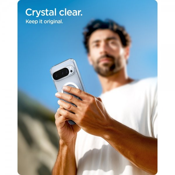 Spigen Google Pixel 10/Pixel 10 Pro Deksel Ultra Hybrid MagFit Clear White