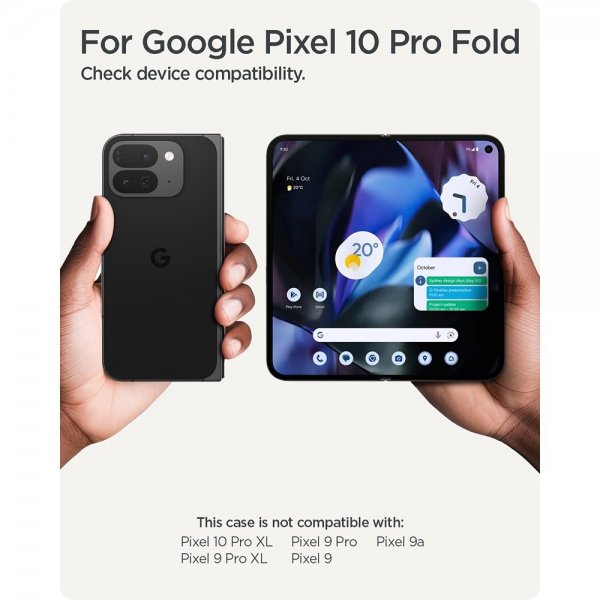 Spigen Google Pixel 10 Pro Fold Deksel Slim Armor Pro MagFit Svart