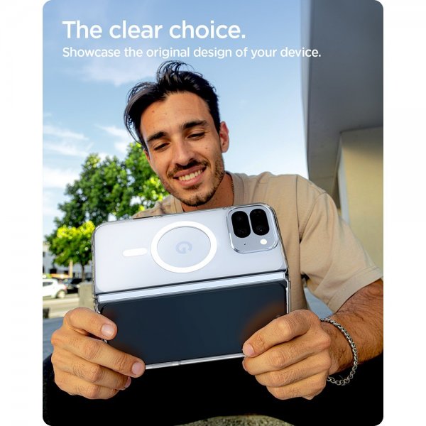 Spigen Google Pixel 10 Pro Fold Deksel Ultra Hybrid MagFit Clear White