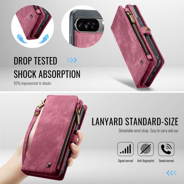 CaseMe Google Pixel 10 Pro XL Etui 008 Series Avtakbart Deksel Rød