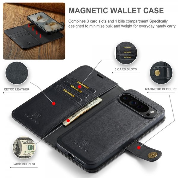Dg.Ming Google Pixel 10 Pro XL Etui Avtagbart Deksel Svart
