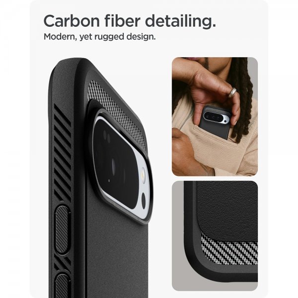Spigen Google Pixel 10 Pro XL Deksel Rugged Armor MagFit Matte Black