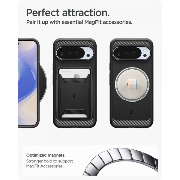 Spigen Google Pixel 10 Pro XL Deksel Rugged Armor MagFit Matte Black