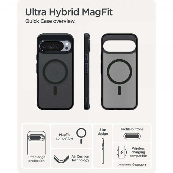 Spigen Google Pixel 10 Pro XL Deksel Ultra Hybrid MagFit Frost Black