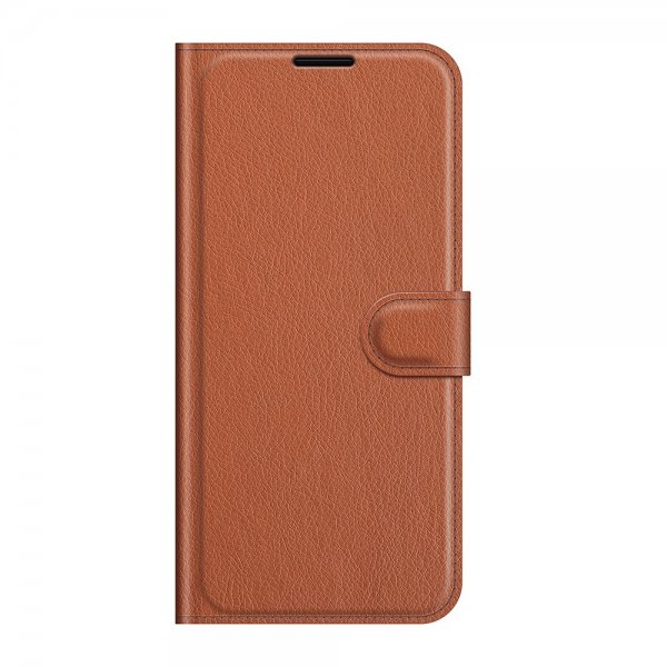 Google Pixel 6 Pro Etui Litchi Brun