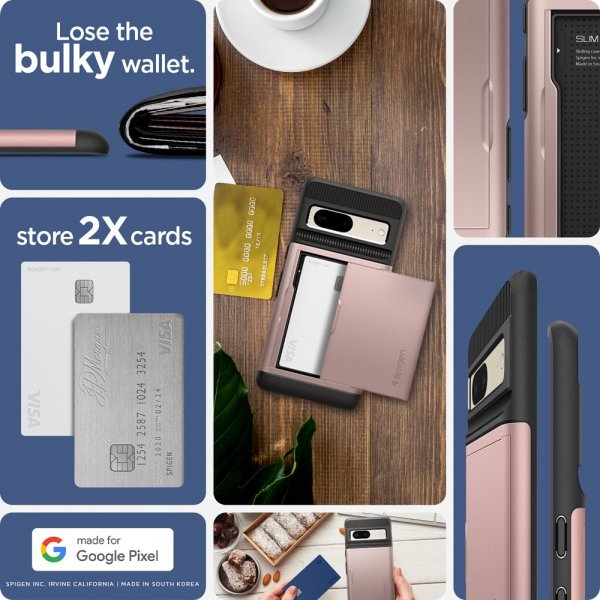 Spigen Google Pixel 7 Deksel Slim Armor CS Rosegull