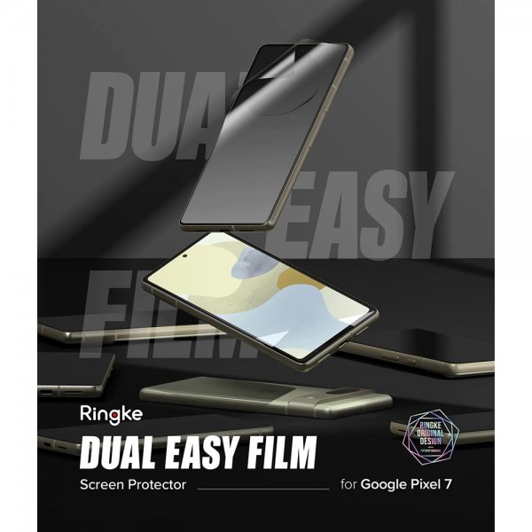 Ringke Google Pixel 7 Skjermbeskytter Dual Easy Film 2-pakning