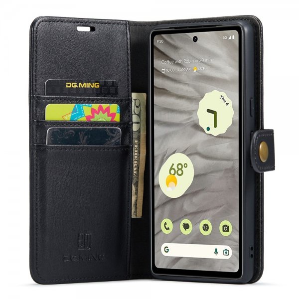 Dg.Ming Google Pixel 7a Etui Avtagbart Deksel Svart