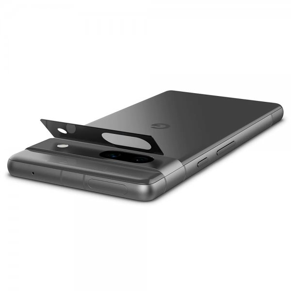 Spigen Google Pixel 7a Kamerabeskytter Glas.tR EZ Fit Optik 2-pakning Svart