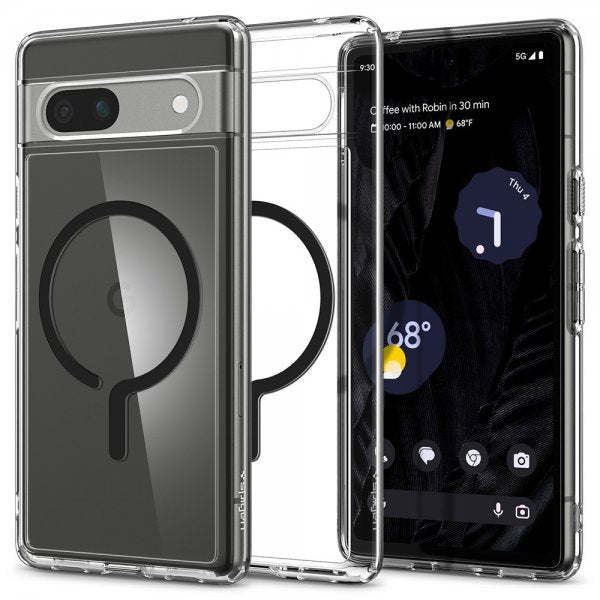 Spigen Google Pixel 7a Deksel Ultra Hybrid OneTap Metal Ring MagFit Svart