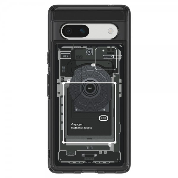 Spigen Google Pixel 7a Deksel Ultra Hybrid Zero One Svart