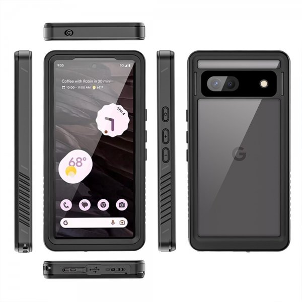 Redpepper Google Pixel 7a Deksel Vanntett IP68 Svart