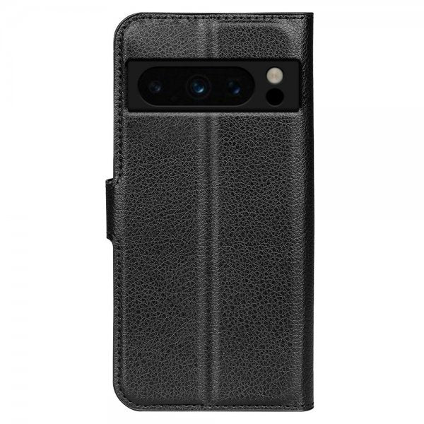 Google Pixel 8 Pro Etui Litchi Svart