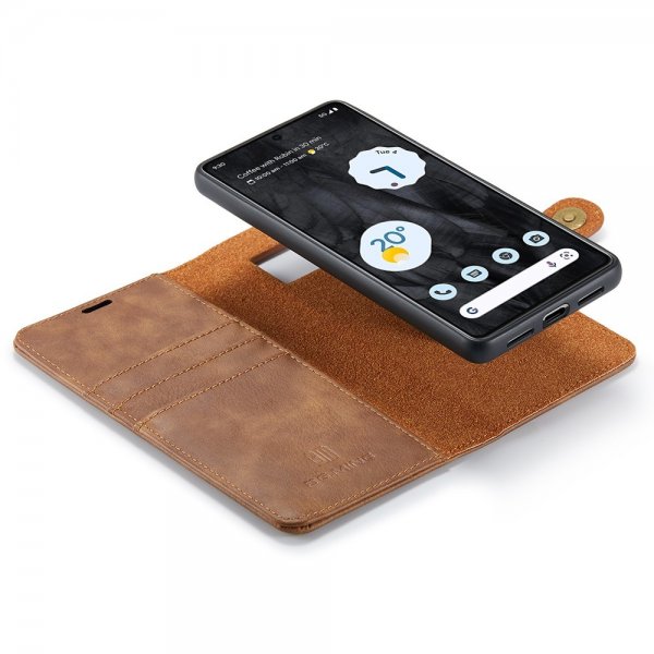 Dg.Ming Google Pixel 8 Pro Etui Avtagbart Deksel Brun