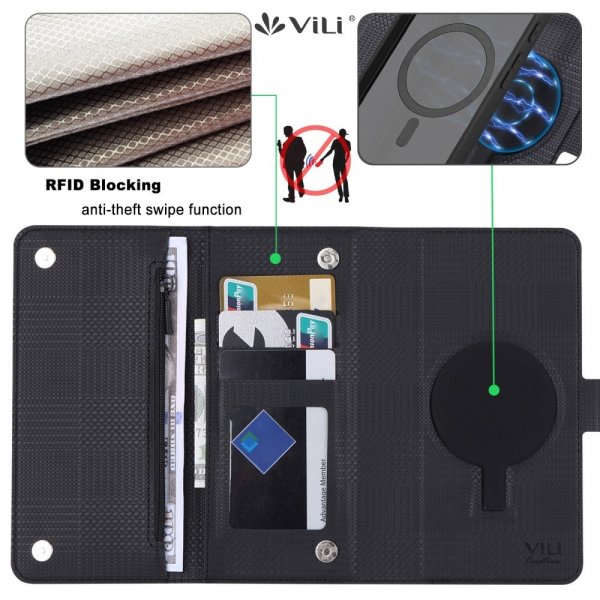 VILI Google Pixel 8 Pro Etui Avtagbart Deksel GHB Series MagSafe Svart