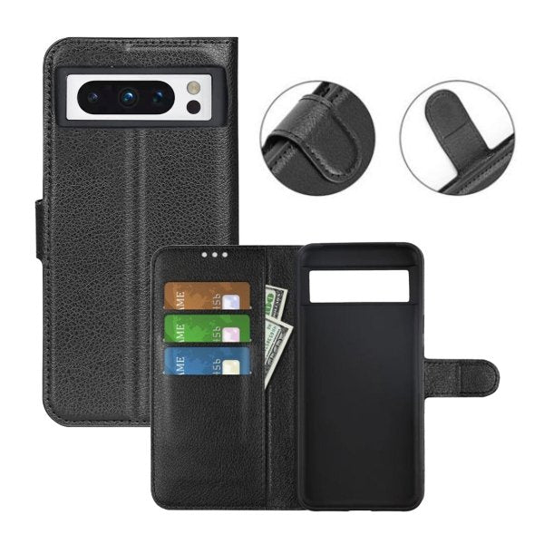 Google Pixel 8 Pro Etui med Stativ Svart