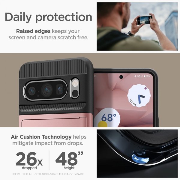 Spigen Google Pixel 8 Pro Deksel Slim Armor CS Rose Gold