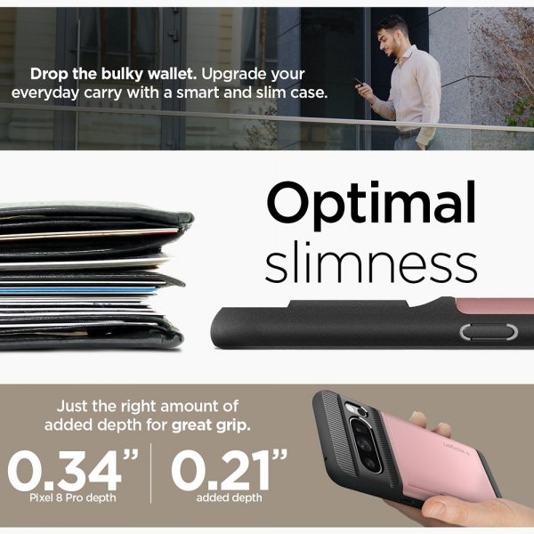Spigen Google Pixel 8 Pro Deksel Slim Armor CS Rose Gold