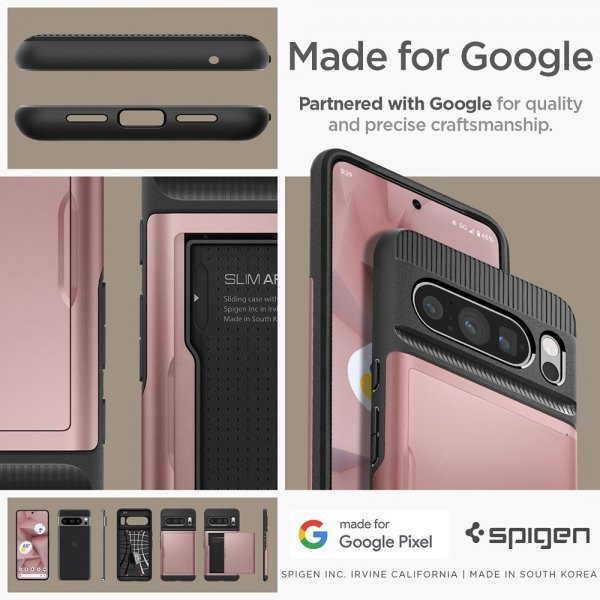 Spigen Google Pixel 8 Pro Deksel Slim Armor CS Rose Gold