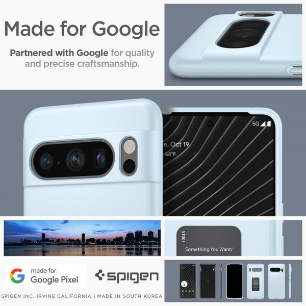 Spigen Google Pixel 8 Pro Deksel Thin Fit Mute Blue