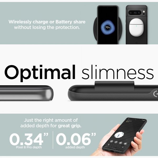 Spigen Google Pixel 8 Pro Deksel Thin Fit Svart