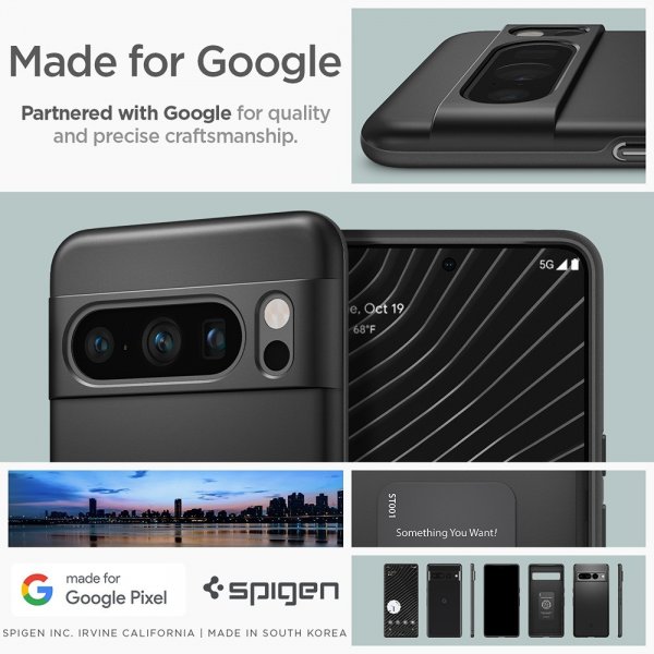 Spigen Google Pixel 8 Pro Deksel Thin Fit Svart