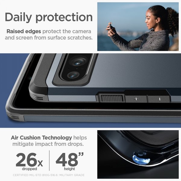 Spigen Google Pixel 8 Pro Deksel Tough Armor Metal Slate