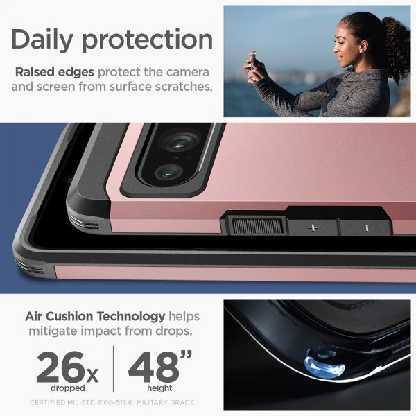 Spigen Google Pixel 8 Pro Deksel Tough Armor Rose Gold