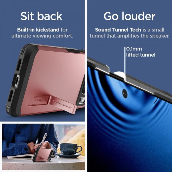 Spigen Google Pixel 8 Pro Deksel Tough Armor Rose Gold