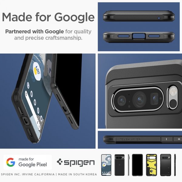 Spigen Google Pixel 8 Pro Deksel Tough Armor Svart