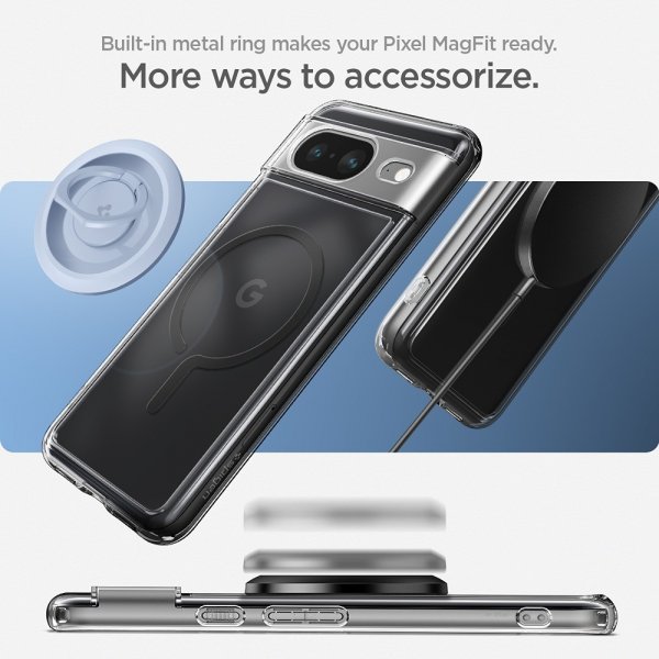 Spigen Google Pixel 8 Deksel Ultra Hybrid OneTap Ring MagFit Svart