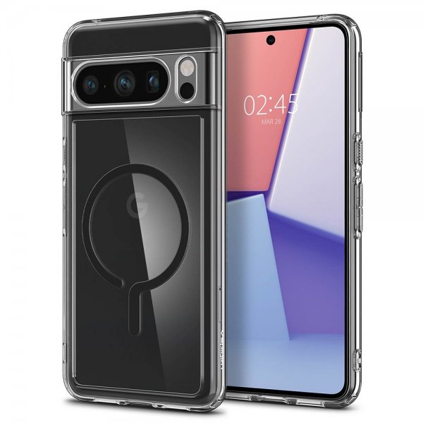 Spigen Google Pixel 8 Pro Deksel Ultra Hybrid OneTap Ring MagFit Svart