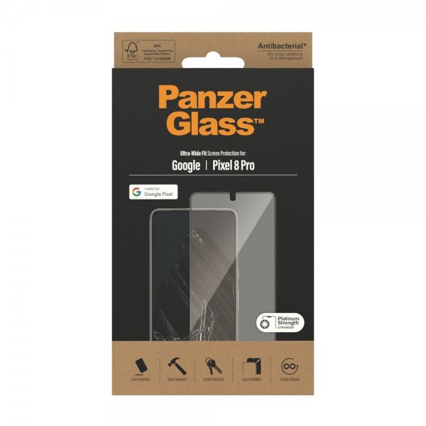 PanzerGlass Google Pixel 8 Pro Skjermbeskytter Ultra-Wide Fit