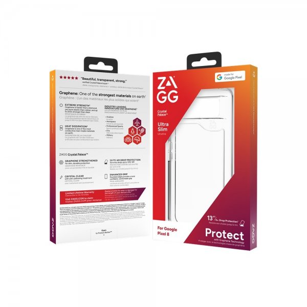 Zagg Google Pixel 8 Deksel Crystal Palace Transparent