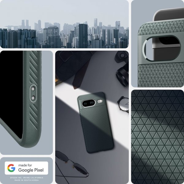 Spigen Google Pixel 8 Deksel Liquid Air Abyss Green