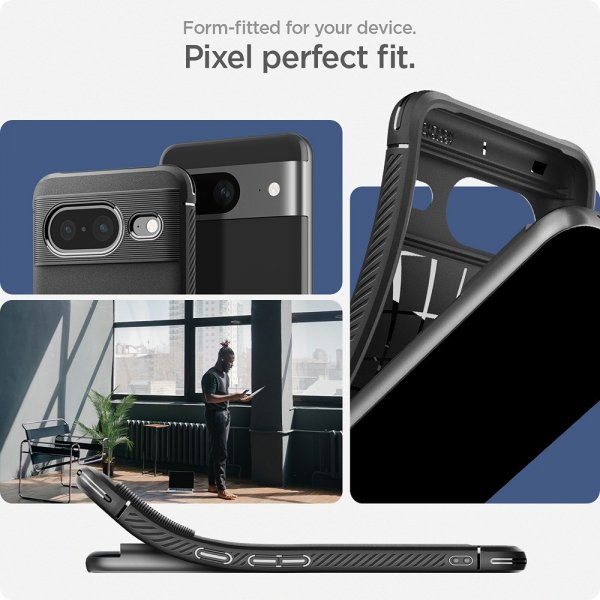 Spigen Google Pixel 8 Deksel Rugged Armor Matte Black