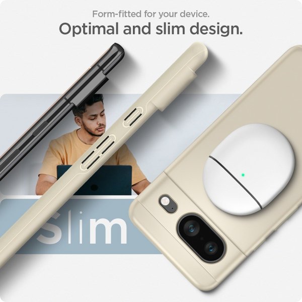 Spigen Google Pixel 8 Deksel Thin Fit Mute Beige