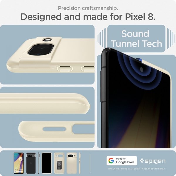 Spigen Google Pixel 8 Deksel Thin Fit Mute Beige