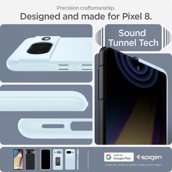 Spigen Google Pixel 8 Deksel Thin Fit Mute Blue