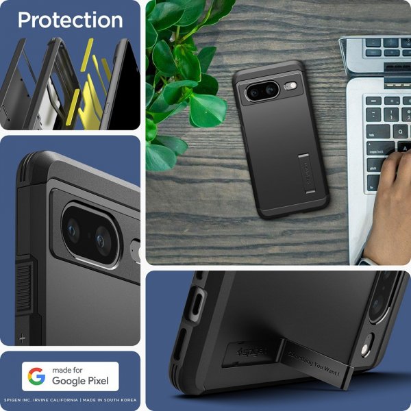 Spigen Google Pixel 8 Deksel Tough Armor Svart