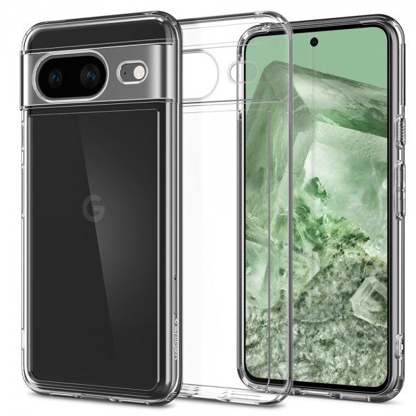 Spigen Google Pixel 8 Deksel Ultra Hybrid Crystal Clear