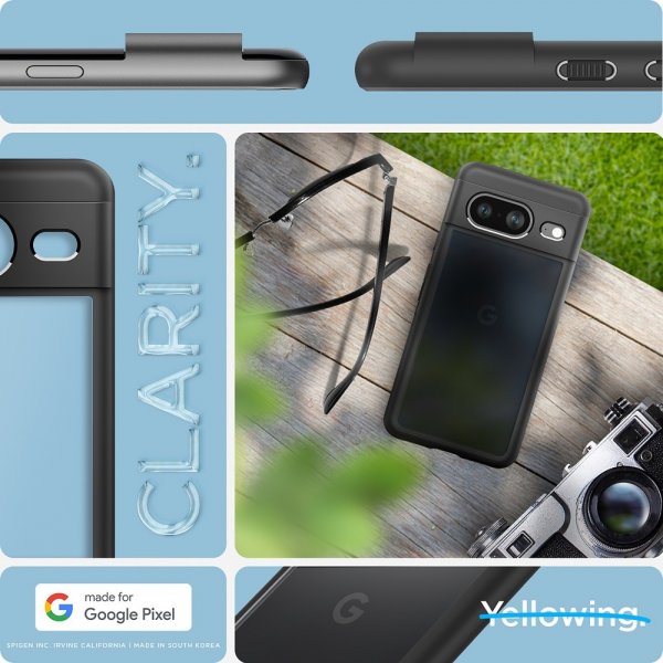 Spigen Google Pixel 8 Deksel Ultra Hybrid Matte Black