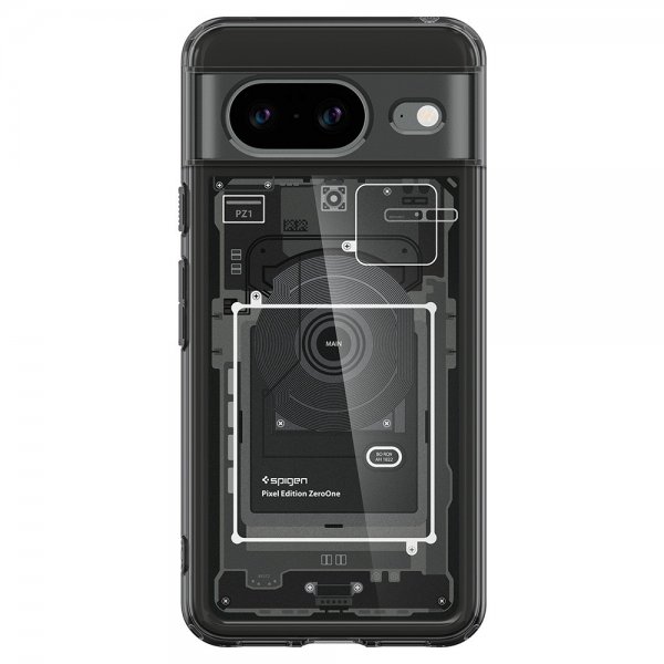 Spigen Google Pixel 8 Deksel Ultra Hybrid Zero One Svart