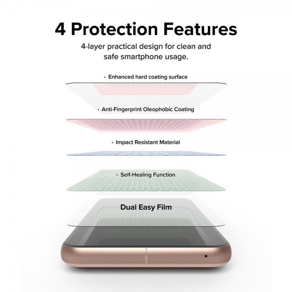 Ringke Google Pixel 8 Skjermbeskytter Dual Easy Film 2-pakning